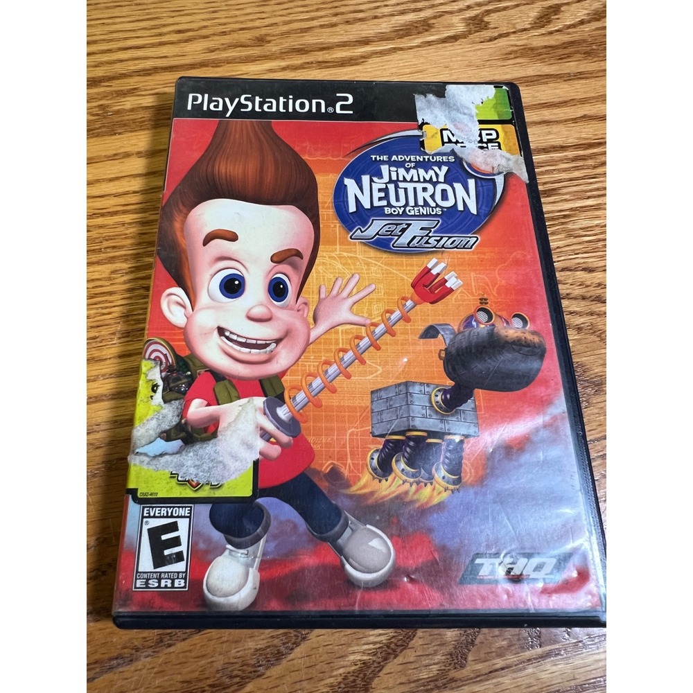 Jimmy Neutron Boy Genius Jet Fusion Sony PlayStation 2 PS2 2003 THQ SLUS-20696
